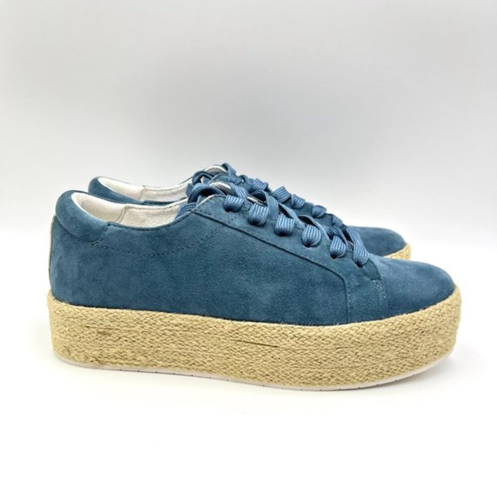 Kenneth‎ Cole New York Womens Size 8 Allyson Blue Suede Leather Sneakers Shoes
